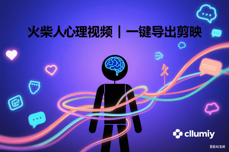 火柴人心理视频|一键导出剪映-星舰联盟