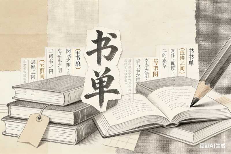 书单分享（铅笔画）【速创剪映小助手】-星舰联盟