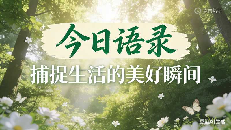 今日语录 滚动特效【速创剪映小助手】-星舰联盟