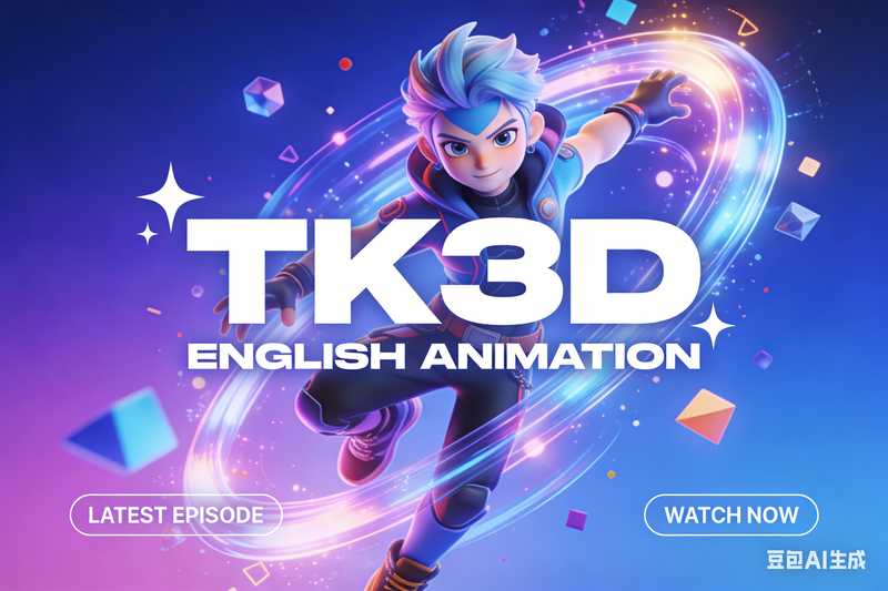 TK3D英文动画【速创剪映小助手】-星舰联盟